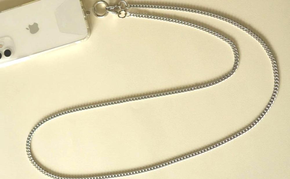 【LENERAオリジナルスマートフォンショルダー】 smartphone shoulder - yurve / silver 【079041】